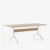 Chrome legs Veneer / Lacquered oak / Edge Lacquered oak