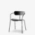 Black tube frame Black fittings / Black lacquered oak backrest & seat [133842A251]