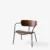 Black tube frame Black fittings / Lacquered walnut backrest & seat