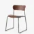 Black sled frame Black fittings / Lacquered walnut backrest & seat [139841A247]