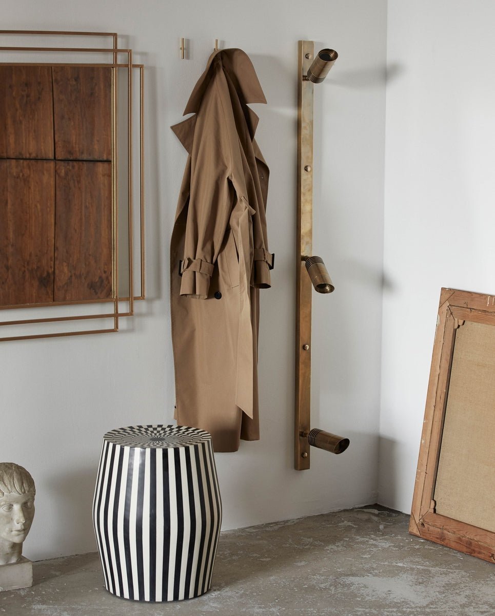 SQUARE mirror - brass finish