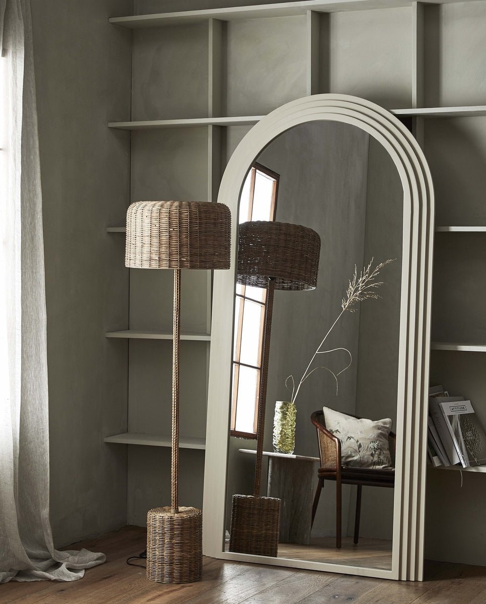 CANE rattan, floor lamp - natural