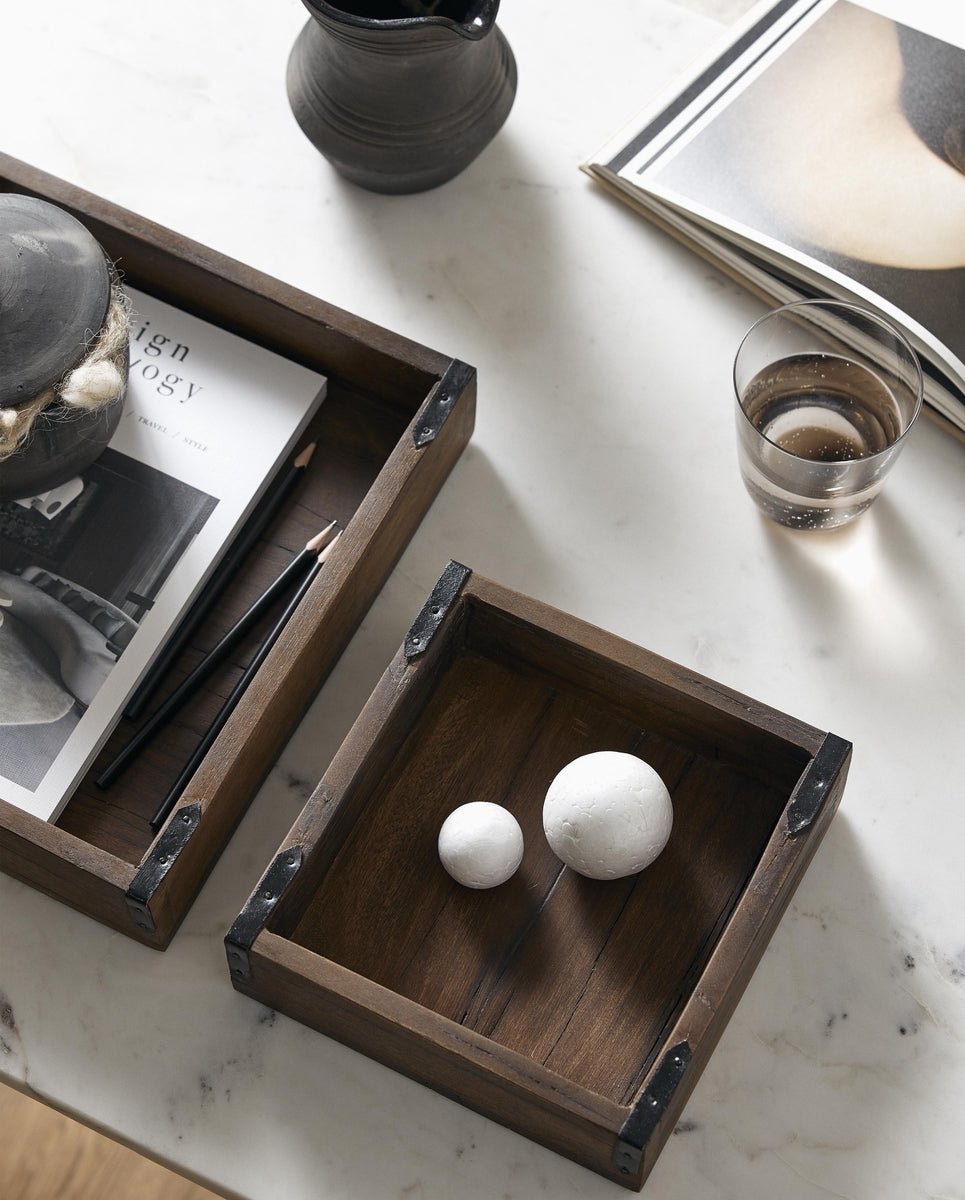 BOLDO tray, M, recalimed wood - nature