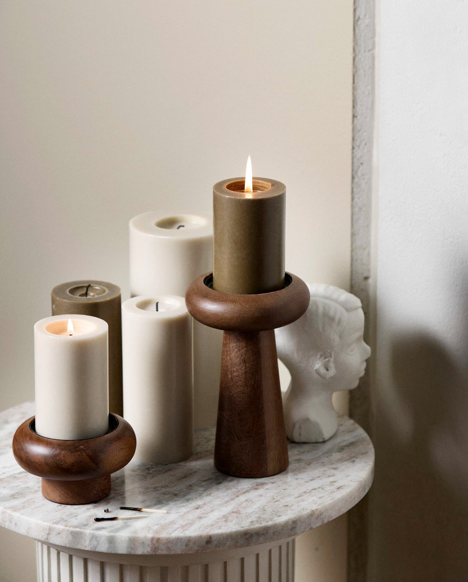 BAWE candle holder, S - nature