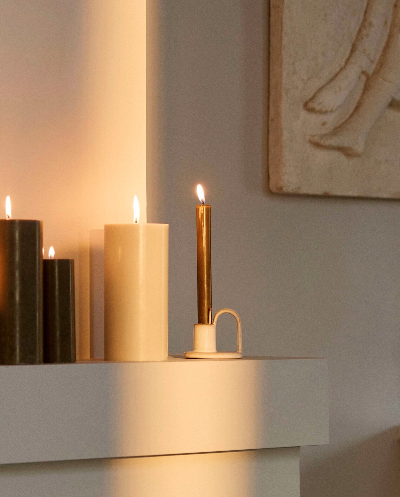 AMARGOS candle holder - ivory