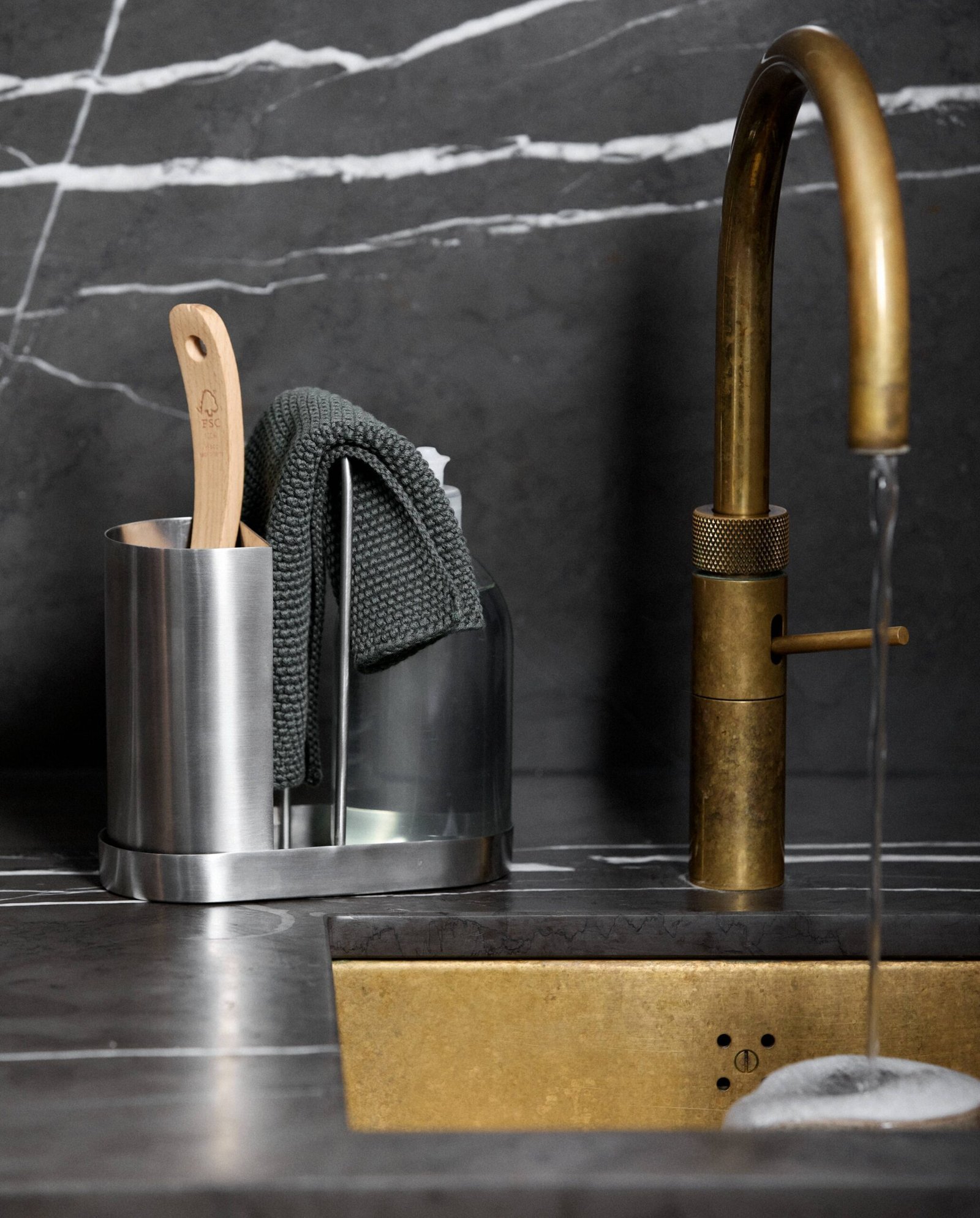 KAKI dishwashing kit - chrome finish