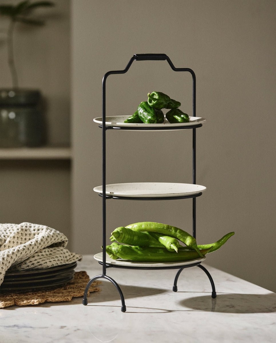 PRIMULA serving stand, H-46,5 - black