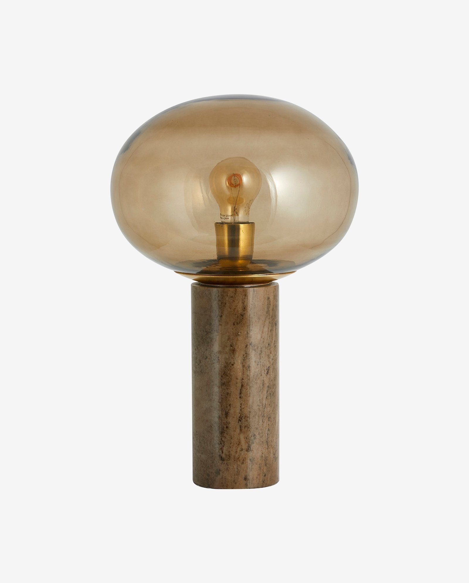 BES table lamp - smoked w/marble