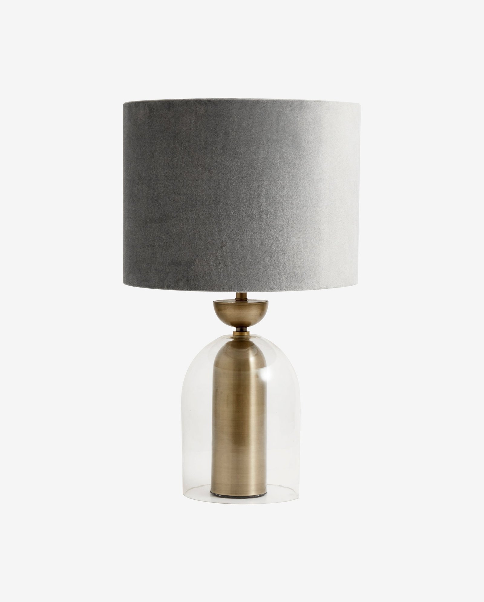 Lamp shade, velvet - grey