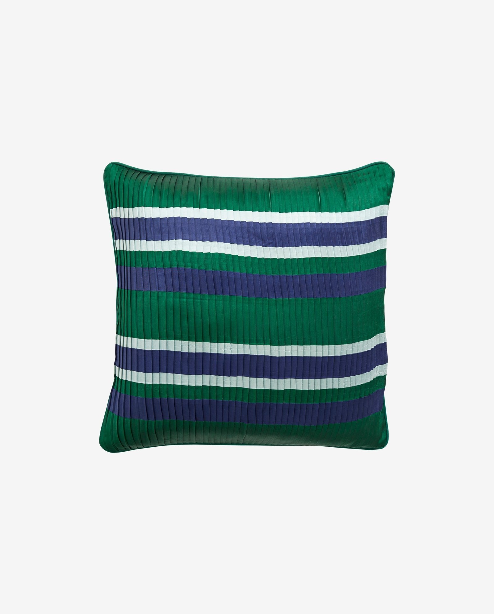 Cushion cover, stripes - dark green/navy