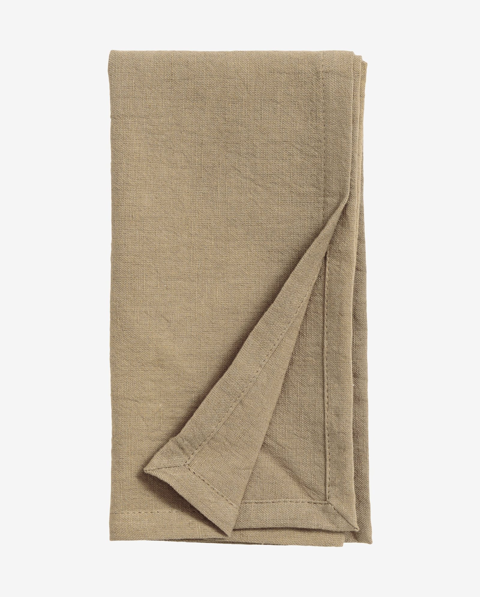 Napkin, grey/beige, hemmed