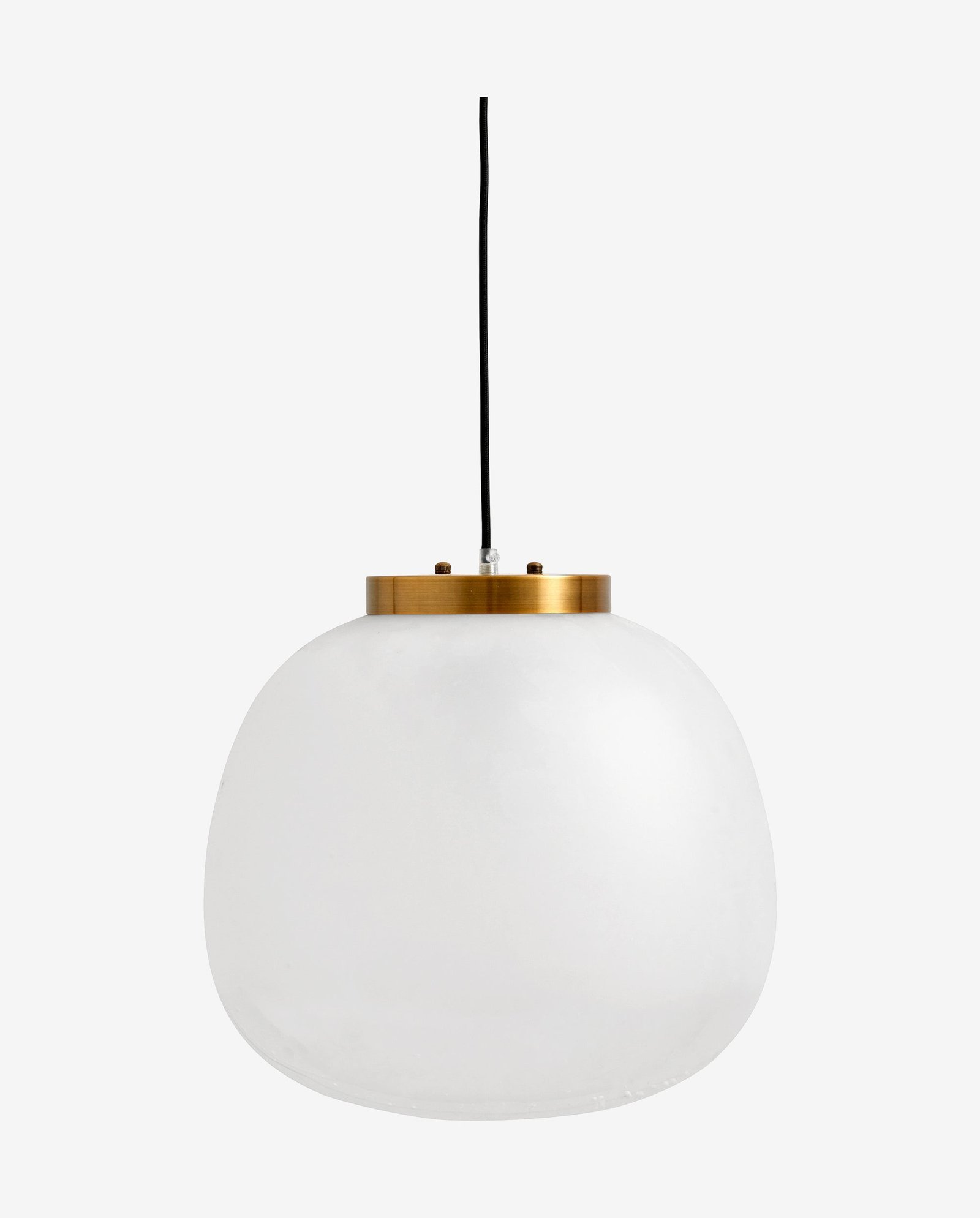 FROST pendant lamp L, w. golden finish - white