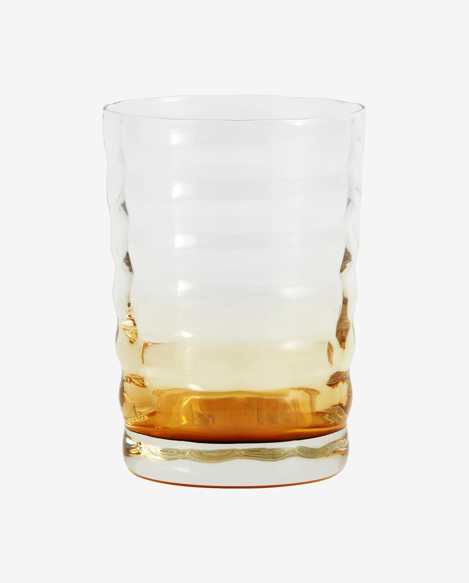 JOG drinking glass - clear amber