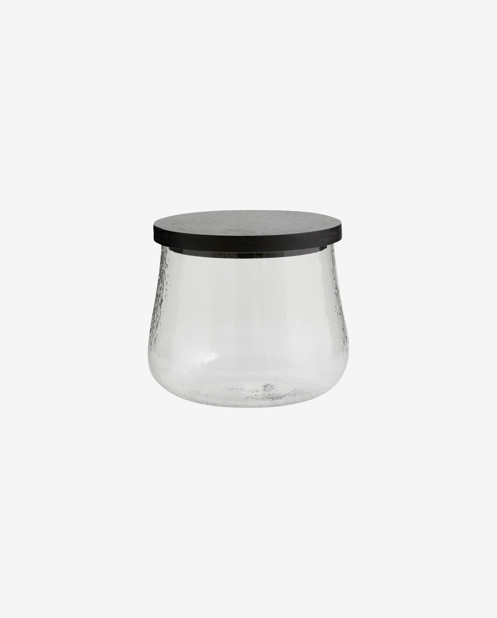PLUMSI storage glass w. lid, L