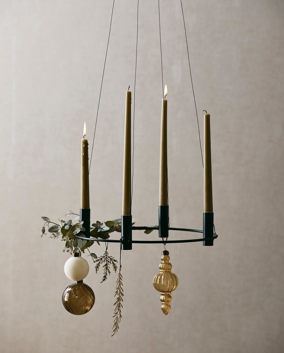 IRONA candle holder, f/4 candles - black