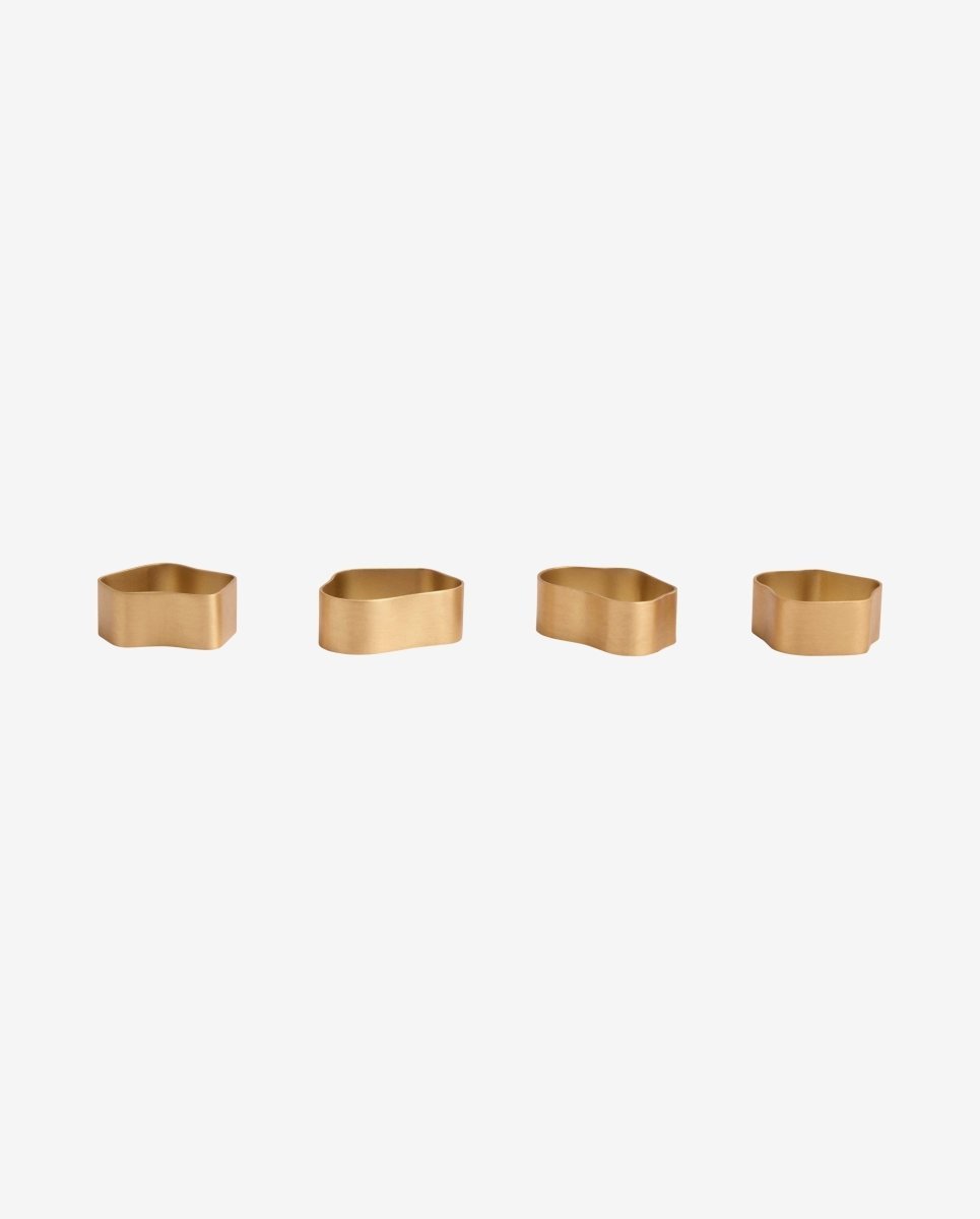 CAPRI napkin ring, organic shape - golden finish