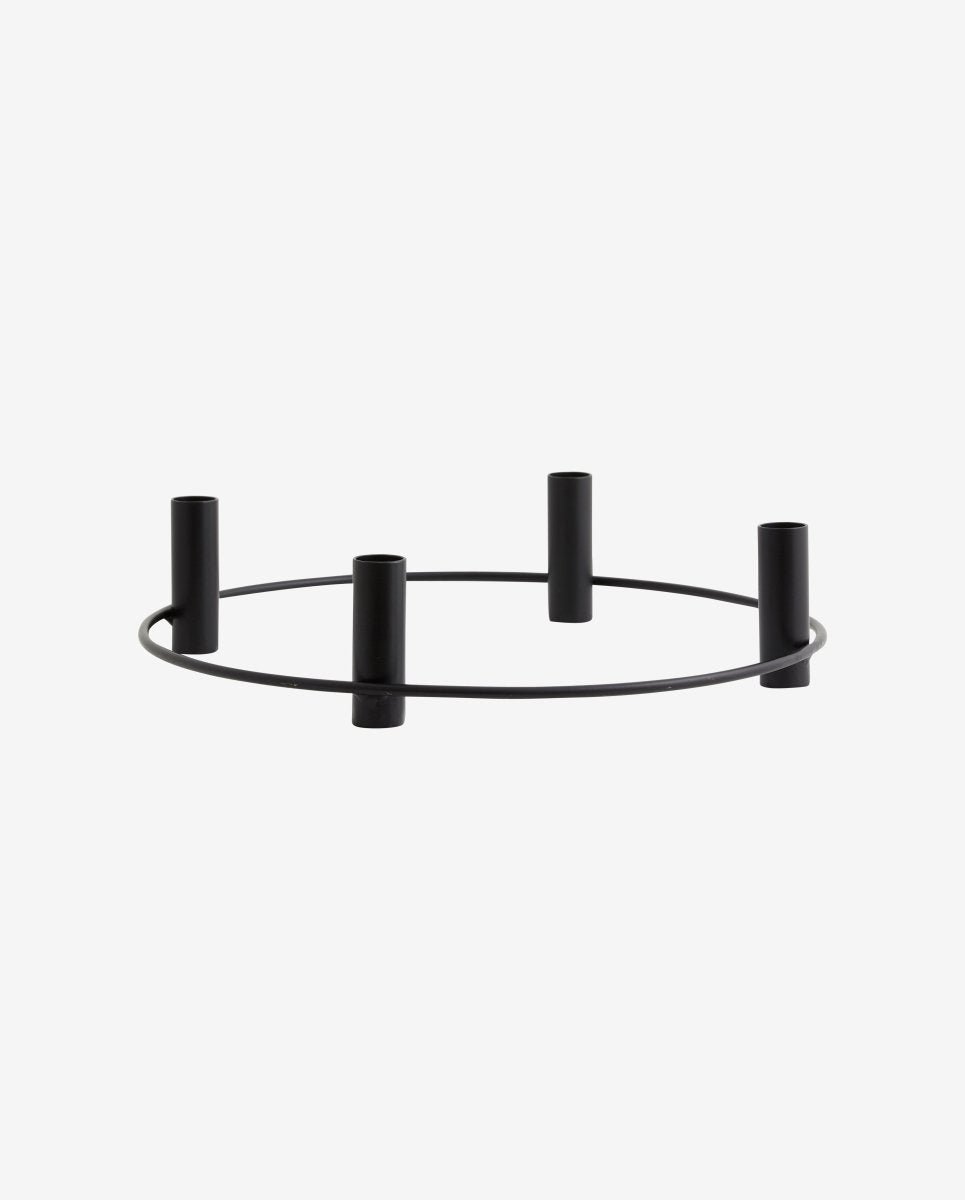 IRONA candle holder, f/4 candles - black