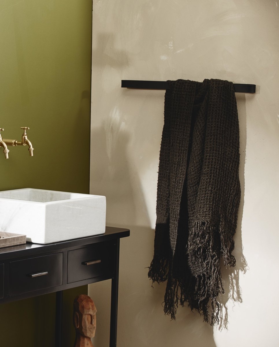 SOTRA towel rack, black metal