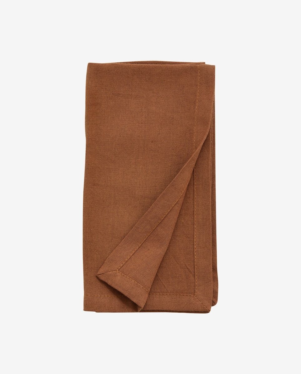 Napkin, brown, hemmed