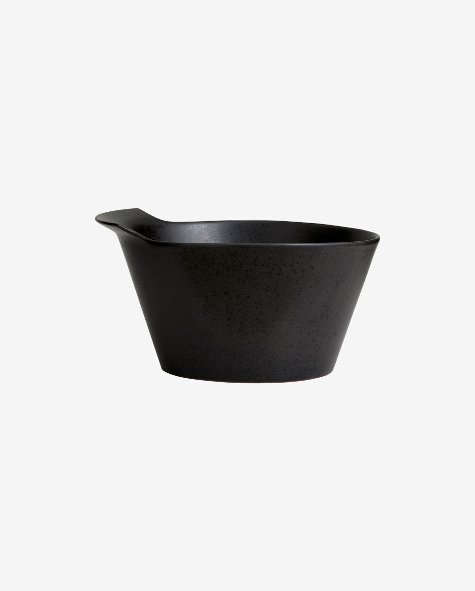 Torc Ceramic Bowl, L, Brown/Black Glaze